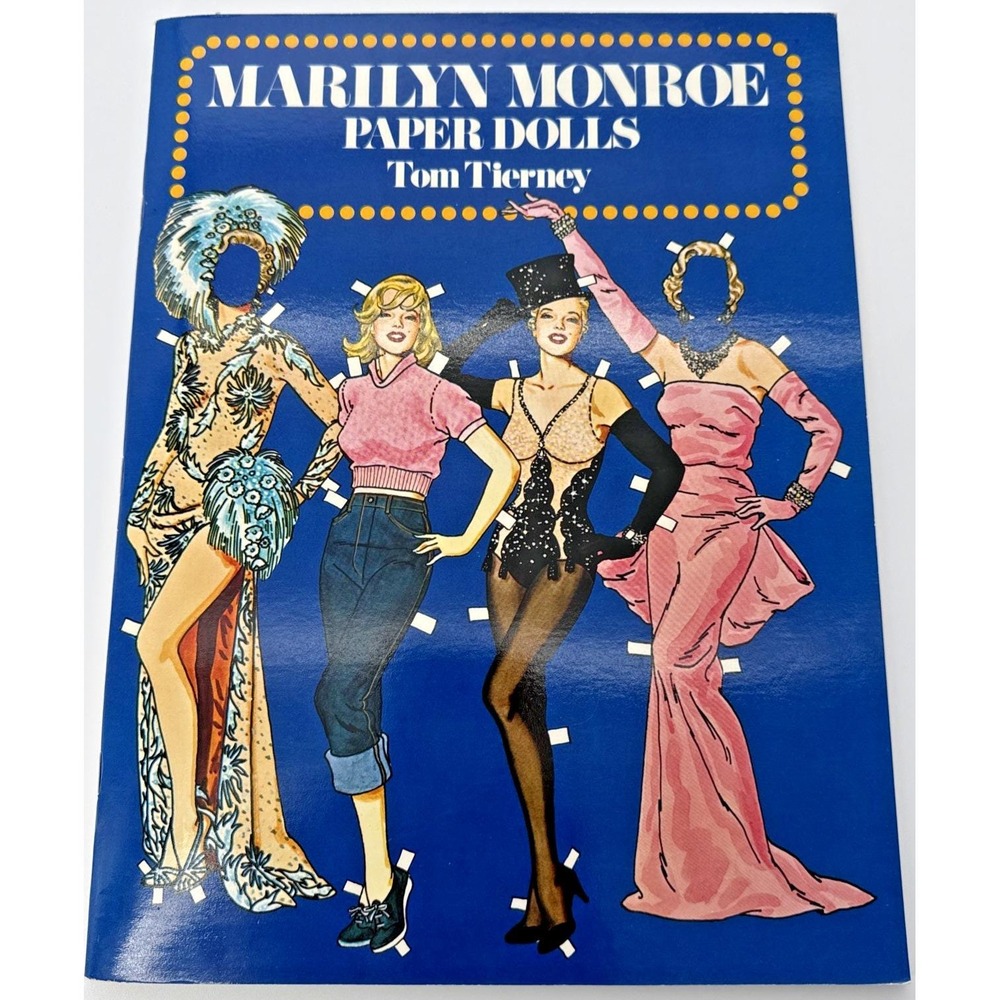 Vtg Marilyn Monroe Paper Dolls Book Uncut Tom Tierney Movie Star Dover 1979